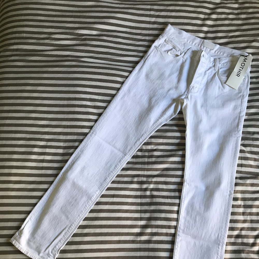 MOTHER white denim